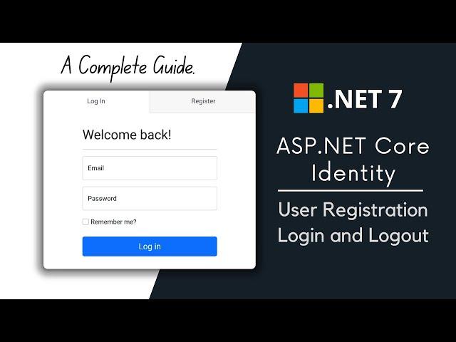 Asp.Net Core MVC & Identity UI - User Registration and  Login