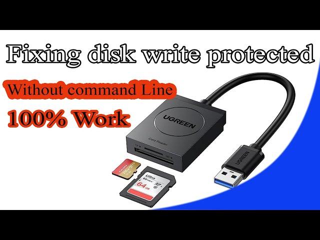 Remove a disk write protected on USB drive without command line