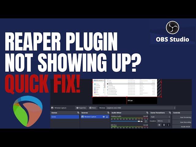 How to add Reaper plugins to OBS studio for better Audio