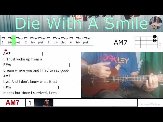 Learn 'Die With A Smile' on Ukulele – Chords, Lyrics & Strumming Patterns and Demo @TeacherBob