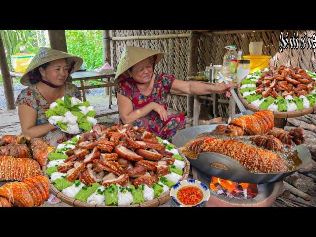 Giò Heo Chiên Giòn Da Cốm | Món Ngon Quê Nhà Chị Chồng và Em Dâu Cùng vào Bếp || Fried Pork Legs