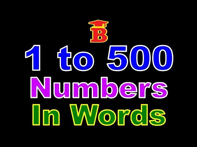 1 to 500 Numbers in Words