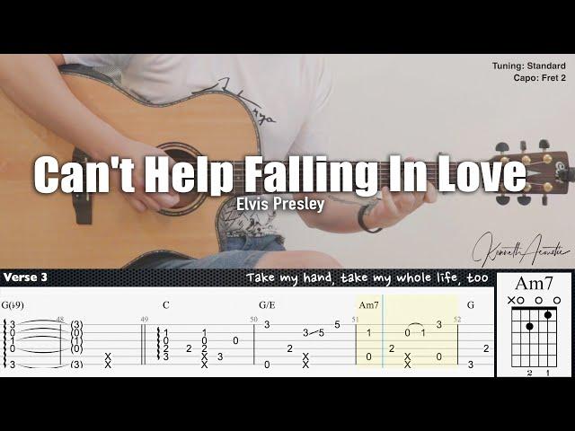 Can’t Help Falling in Love - Elvis Presley | Fingerstyle Guitar | TAB + Chords + Lyrics