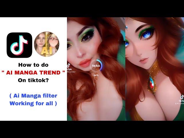 How to use the AI manga effect on tiktok | How to do AI Manga filter trend on tiktok