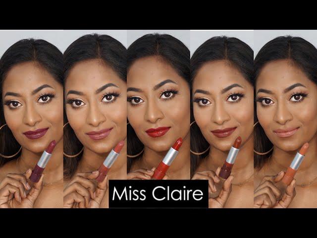 Miss Claire Mega matte lipsticks Swatches  | Rs.250 |