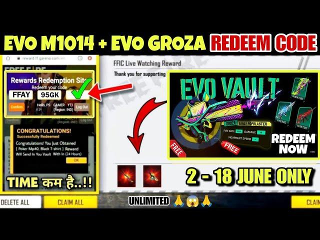 FREE FIRE REDEEM CODE TODAY 6 JUNE REDEEM CODE FREE FIRE | FF REDEEM CODE TODAY 6 JUNE