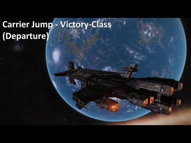 Elite Dangerous | Fleet Carrier Jump (Victory-Class) | Departure | 1080p/60fps