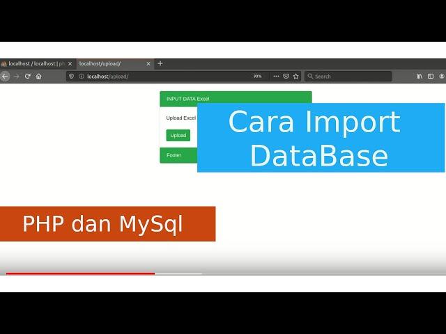 Cara import Database ke dalam MySQL dengan PhpMyadmin