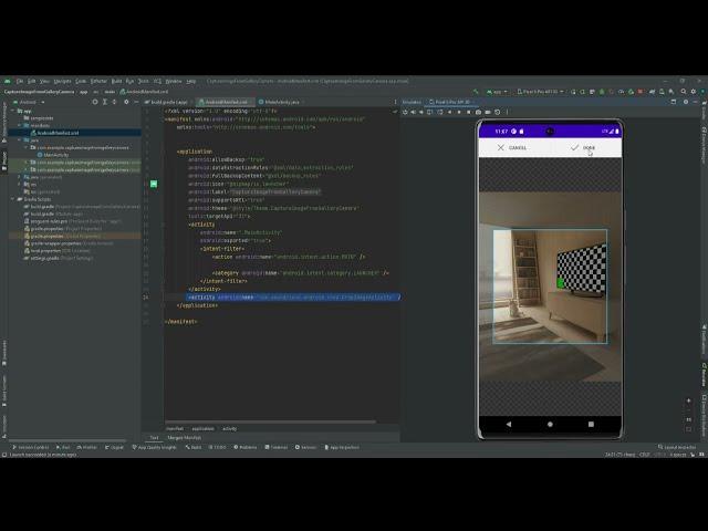 Crop Image from gallery in android studio