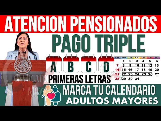 AMLO DA AVISO ATENCIÓN ADULTOS MAYORES  Pago TRIPLE para PENSIONADOS 65 y MAS Tarjeta Bancaria