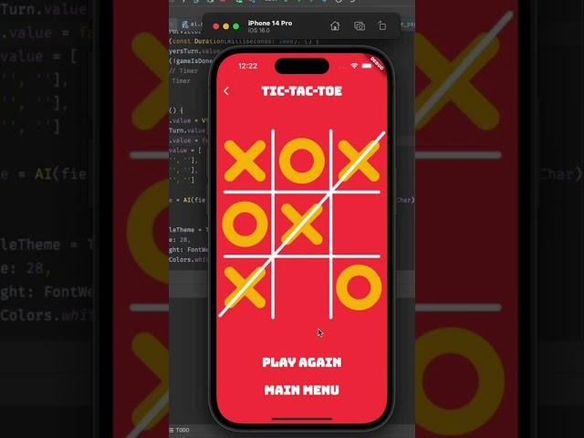 Tic-Tac-Toe game made with Flutter