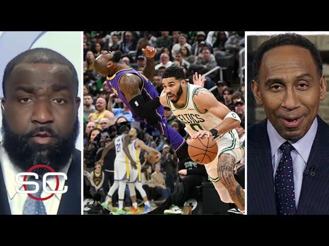 "REFS ruin the game" - ESPN breakdown LeBron injured in Lakers loss to Celtics; Warriors def Pistons