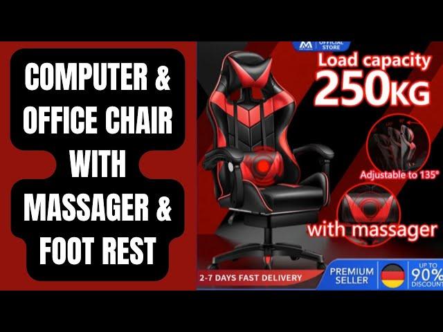 Computer Ergonomic Chair With Back Swing, Massage, Arm Rest And Foot Rest Review