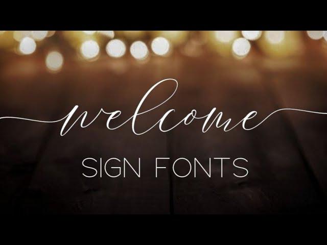 Fonts for Welcome Signs Pt 1 | Fonts w/ Tails and Swashes | DIY Cricut Wedding