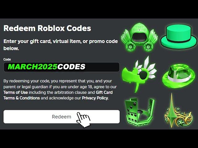 ALL NEW MARCH 2025 Roblox Promo Codes For FREE ROBLOX ITEMS | Roblox Codes 2025