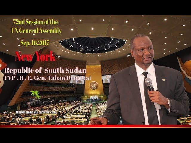 First Vice  President of the Republic of South Sudan- H.E. Gen. Taban Deng Gai arrival.