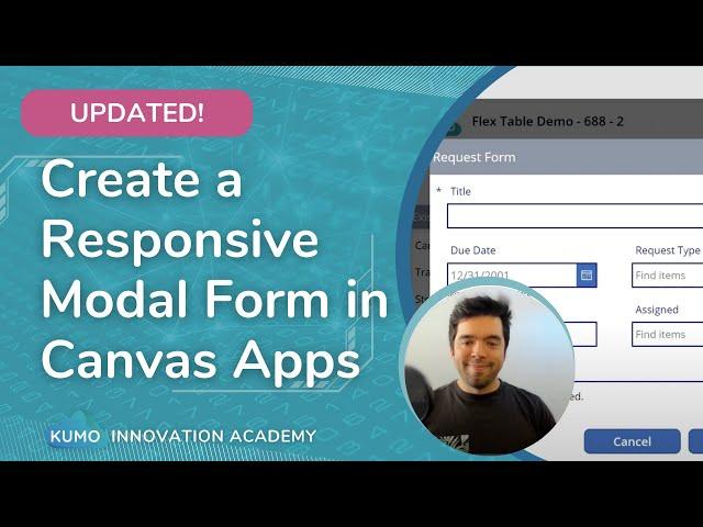 PowerApp - Responsive Modal Dialog Form in Canvas Apps