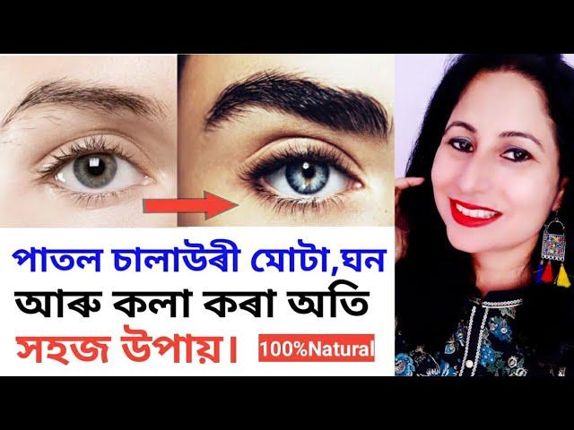 চেলাউৰী মোটা,ঘন আৰু কলা কৰিবলৈ এইখিনি লগাওঁক ইমান মোটা,কলা হব|Long and Thick Eyebrows|ছালৰ যত্ন #চকু