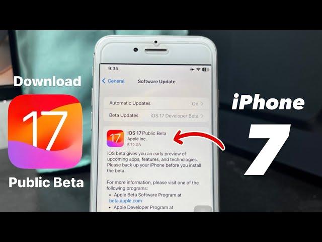 How to download & Install iOS 17 Public Beta on iPhone 7 - Download iOS 17 Public Beta