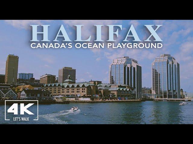 HALIFAX, Canada's Ocean Playground | 4K Virtual Travel Walking Tour | Life Video with City Sounds