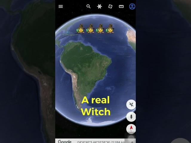 #99 So scary￼‍️witch ‍️ in Google map & Google earth.real/fake.creepy weird thing #shorts