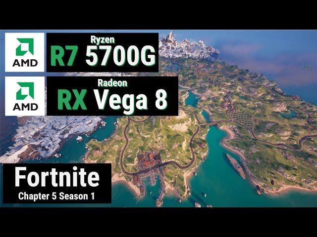 Ryzen 7 5700G + Vega 8 iGPU vs FORTNITE