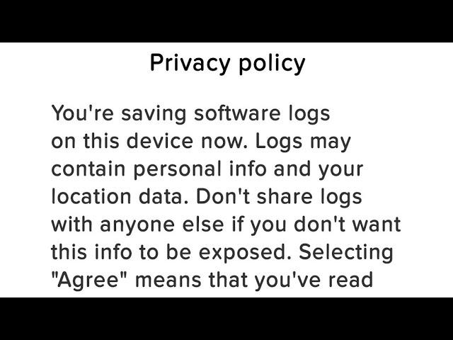 Privacy policy you're saving software logson this device now