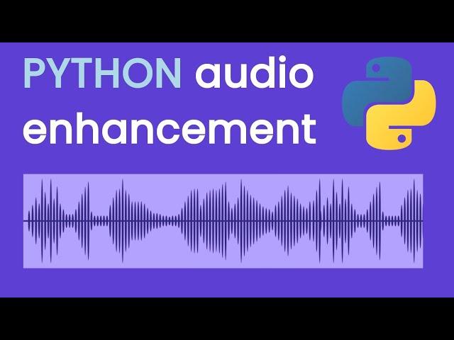 make your audio sounds professional by using python