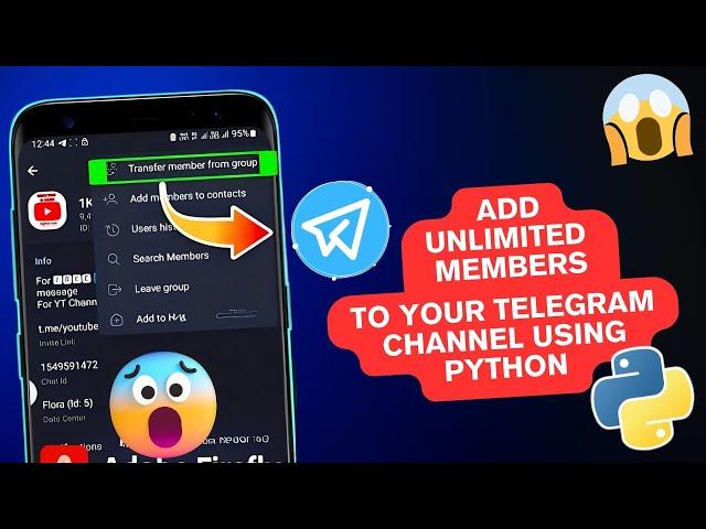 Add Unlimited Members In Your Telegram Group/Channel using python @masterincomputerscience