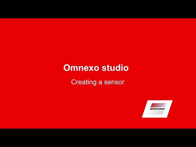 Omnexo studio – Creating a sensor