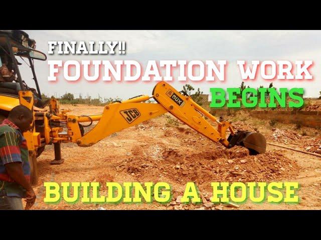 Building a House In Ghana Step By Step | Excavation Of Foundation Footings | Excavator Operation