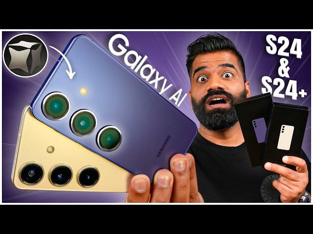 Samsung Galaxy S24 & S24+ Unboxing & First Look - Galaxy AI Powered Smartphones