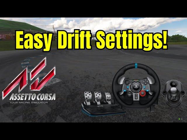 EASY Steering Wheel Settings for DRIFTING in Assetto Corsa - Logitech G29/G920 Guide 4K