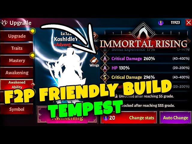 BEST BUILD FOR BEGINNERS A TO SSS TIERS // IMMORTAL RISING GUIDES