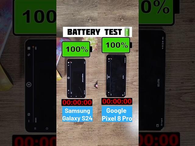 Samsung Galaxy S24 vs Google Pixel 8 Pro Battery Drain Test #samsunggalaxys24 #googlepixel8pro #tech