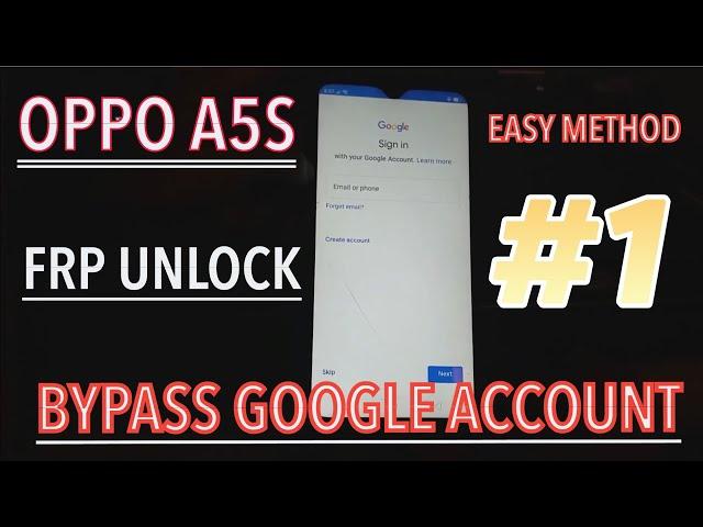 Oppo A5S - How To Easily Bypass FRP Lock/Google Account Without PC In 2022