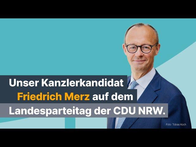  Live aus Münster: Unser Kanzlerkandidat Friedrich Merz auf dem Landesparteitag der CDU NRW