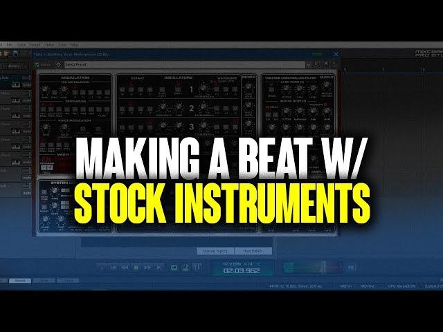 How to Make a Beat w/ Stock Instruments in Mixcraft 8 | Mixcraft Tutorial