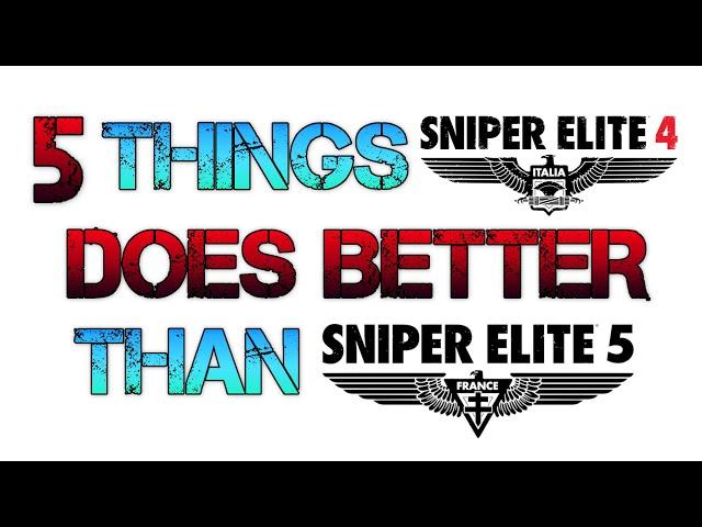 5 things Sniper Elite 4 does better than Sniper Elite 5