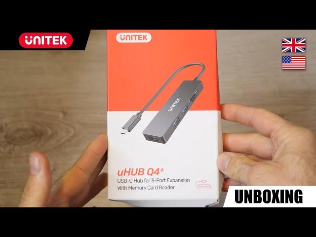 UNITEK uHub Q4+ USB-C hub with memory card reader Unboxing