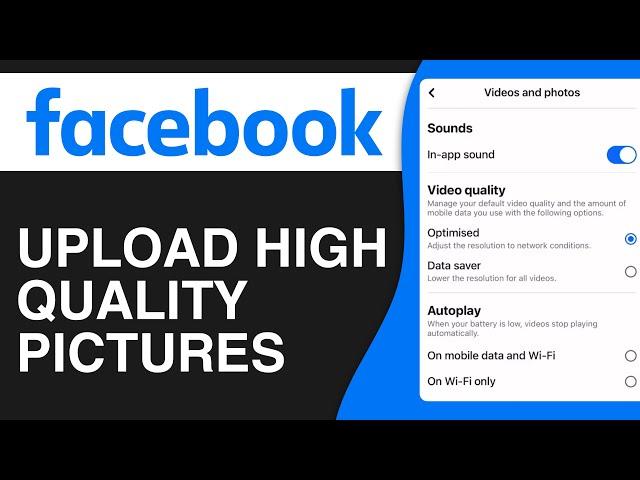 How To Upload High Quality Pictures To Facebook - Easy Tutorial