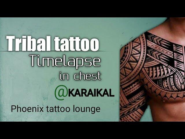 Tribal tattoo timelapse