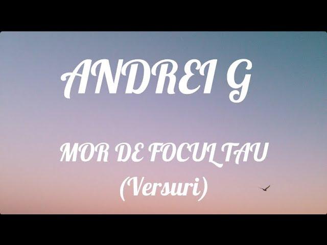 Andrei G - Mor de focul tau (Versuri)