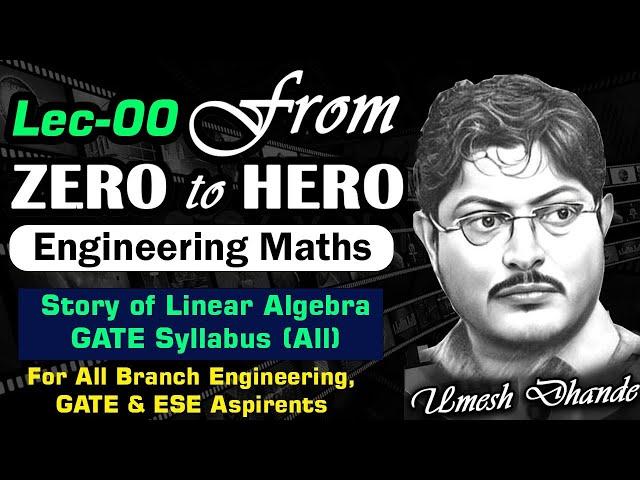 L0 Engineering Mathematics | From ZERO to HERO | UD Sir #gateacademy #gate2025 #esepreparation