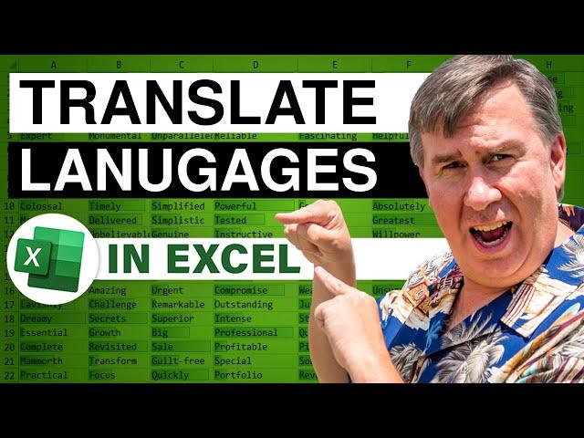 Excel - Language Translation: a Better Solution Using Power Query - Episode 2510