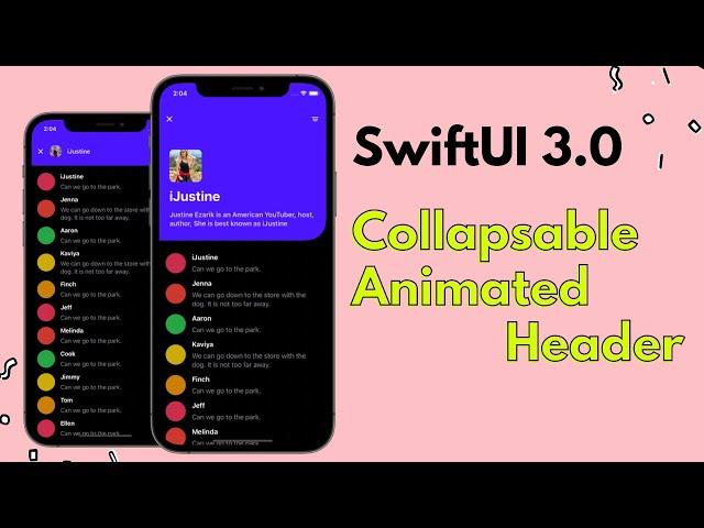 SwiftUI 3.0 Collapsable Animated Sticky Header - Custom Scroll Animation's - Xcode 13 - WWDC 2021