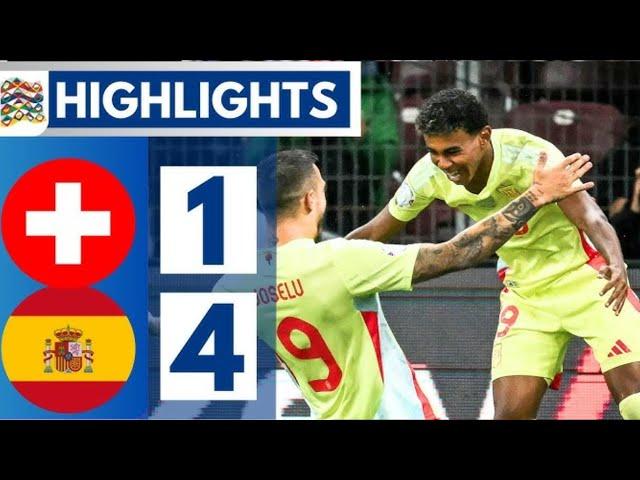 Switzerland vs Spain (1-4) Extended HIGHLIGHTS || UEFA Nations League 2024 ||