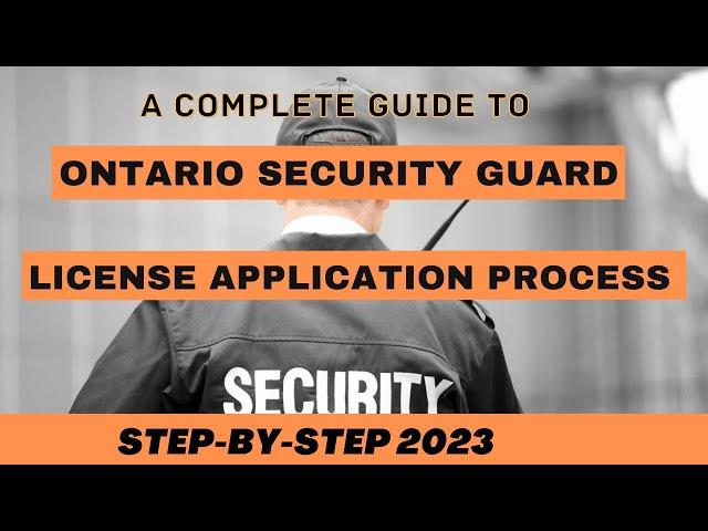 How to Apply for Ontario Security Guard License online application 2023 || Security Guard Canada