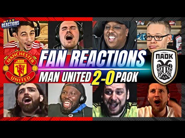 MAN UNITED FANS JOYFULLREACTION TO MAN UNITED 2-0 PAOK | UEFA EUROPA LEAGUE