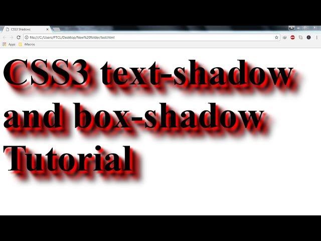 css3 tutorial - Text Shadow | CSS Text Shadow